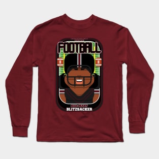 American Football Black and Maroon - Hail-Mary Blitzsacker - Aretha version Long Sleeve T-Shirt